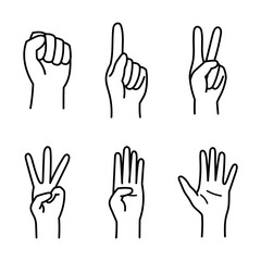 手書き_指数字_ベクター素材_セット_A