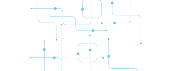 Abstract futuristic technology background. Technology background with crossed lines and dots.