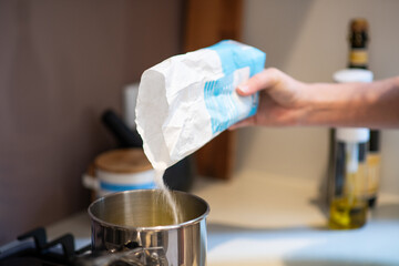 making short crust pasty, adding sugar