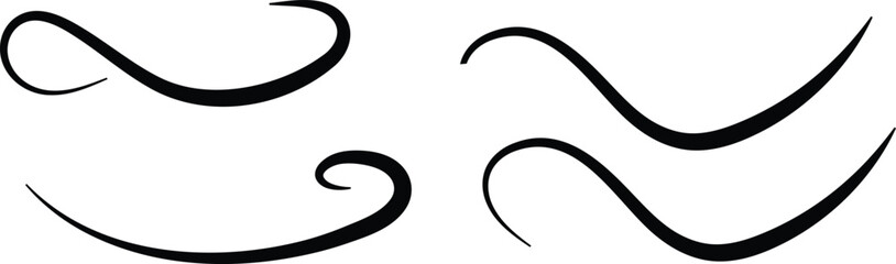 doodle sketch underline highlight. curly swishes, swashes, swoops. Handwritten. markers paint chalk paper. Scribble crayon underline shape
