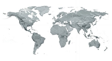 Fototapeta premium World Map Global Geography Continents International Earth