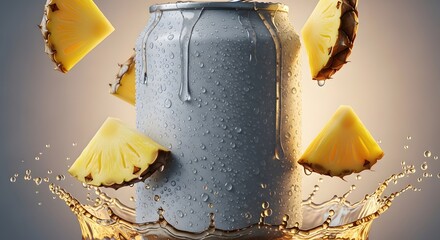 Controlled chaos meets tropical flavor in this explosive pineapple storm, full of motion, liquid drama, and fruit frenzy.
