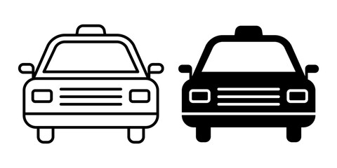 Vector illustration of Taxi icon set isolated on transparent background