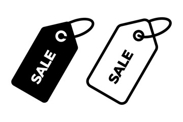 Vector illustration of Sale Tag icon set isolated on transparent background