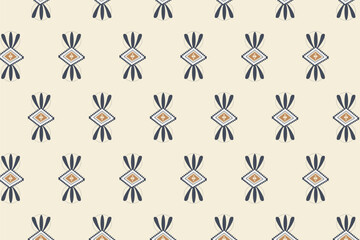 Traditional Floral Geometric Earthy Tone Seamless Pattern