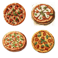 pizza  editable vector file  