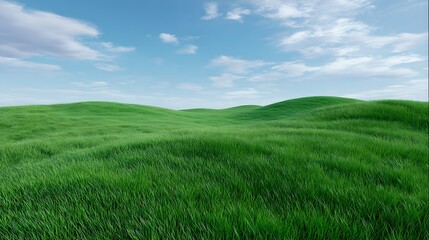 Fototapeta premium Green lawn and blue sky image