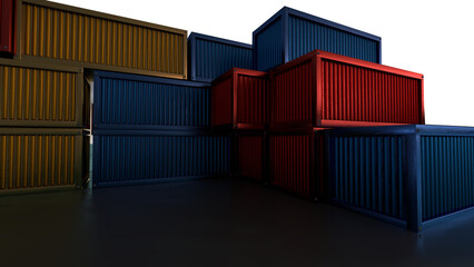 container box at cargo freight	