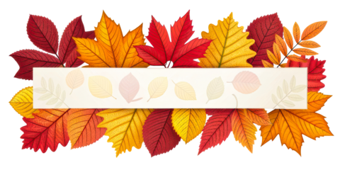 Autumn leaves with space for text