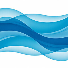 Abstract Blue Flowing Waves