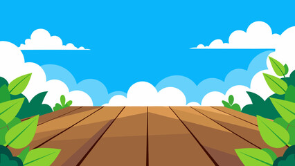 wooden deck ocean sky blue outdoor rustic view