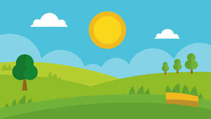 Fototapeta premium pasture midday sunshine