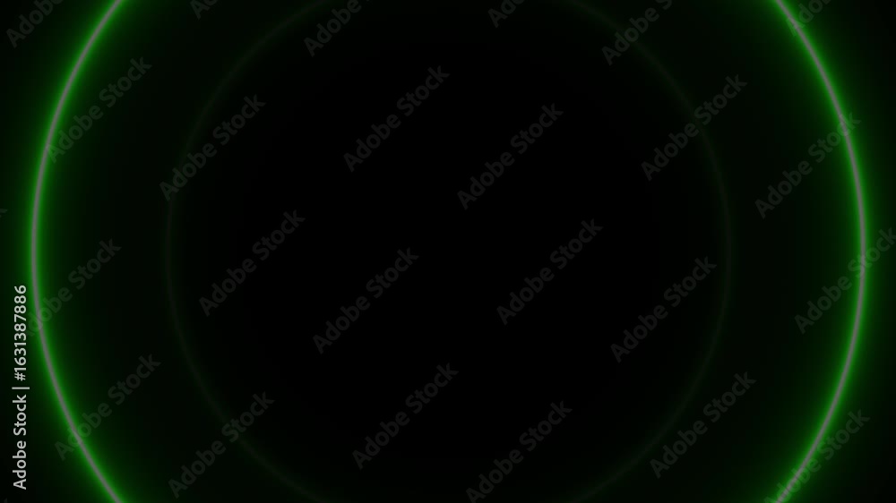 Poster abstract neon circle radio waves looping background. searching process in futuristic interface.radar