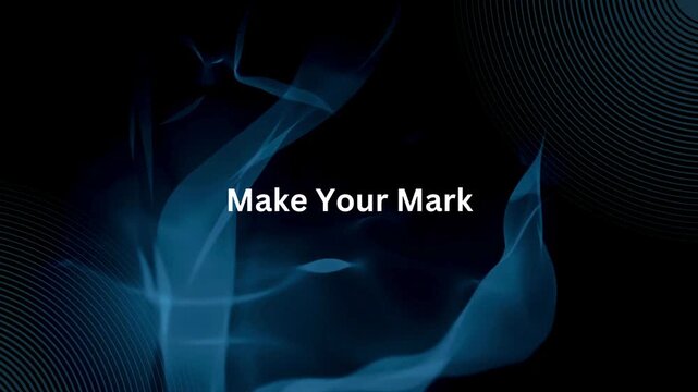 Abstract Blue Smoke Design: Make Your Mark
