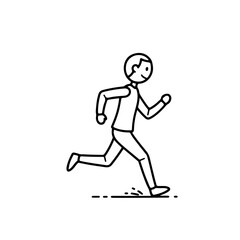 Running Cartoon Character in Motion