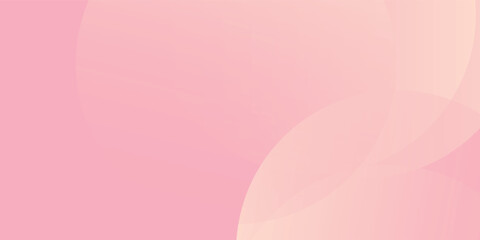 Minimalist banner background, pastel colorful, pink and yellow gradations. Circle effect style geometric