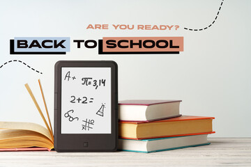Preparation for a new school year with educational materials and a message about getting ready for...