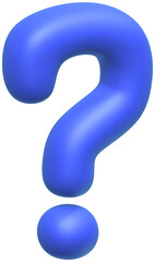 blue question mark 3d