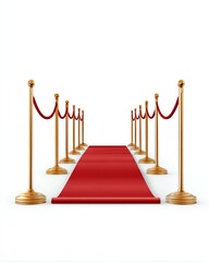 Elegance Unveiled: The Iconic Red Carpet: An inviting scene, an impeccable red carpet leads the way. The scene evokes anticipation and invites, offering a perfect pathway for distinguished guests.