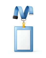 Identity Card: a modern identity card hangs suspended, ready for use, its design emphasizing simplicity and function.