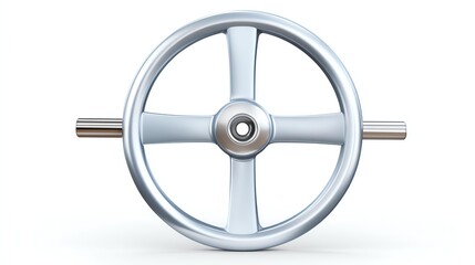 Metal Wheel: A close-up image of a metallic wheel. This industrial element is a testament to mechanical engineering.