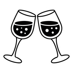 two glasses of champagne