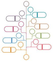 Fototapeta premium Tree shaped infographics design template