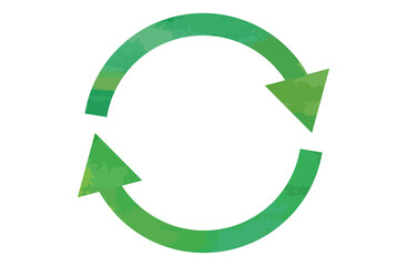 水彩エコロジー矢印フレームベクターイラスト