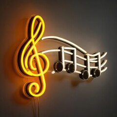 Obraz premium Illuminated music notes