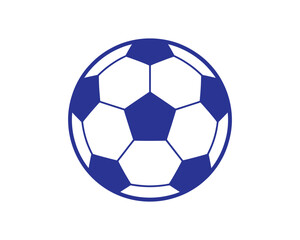 Classic soccer ball design with blue and white panels