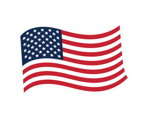 Fototapeta premium Waving American flag with stars and stripes