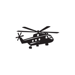 Military Helicopter Icon for Combat and Tactical Use