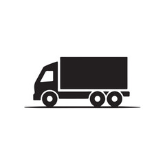 Delivery Truck Icon for Cargo and Logistics Transport