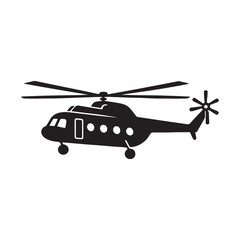 Rescue Helicopter Icon for Emergency and Aviation Service