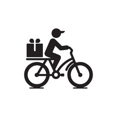 Delivery Bicycle Icon for Courier and Logistics Service
