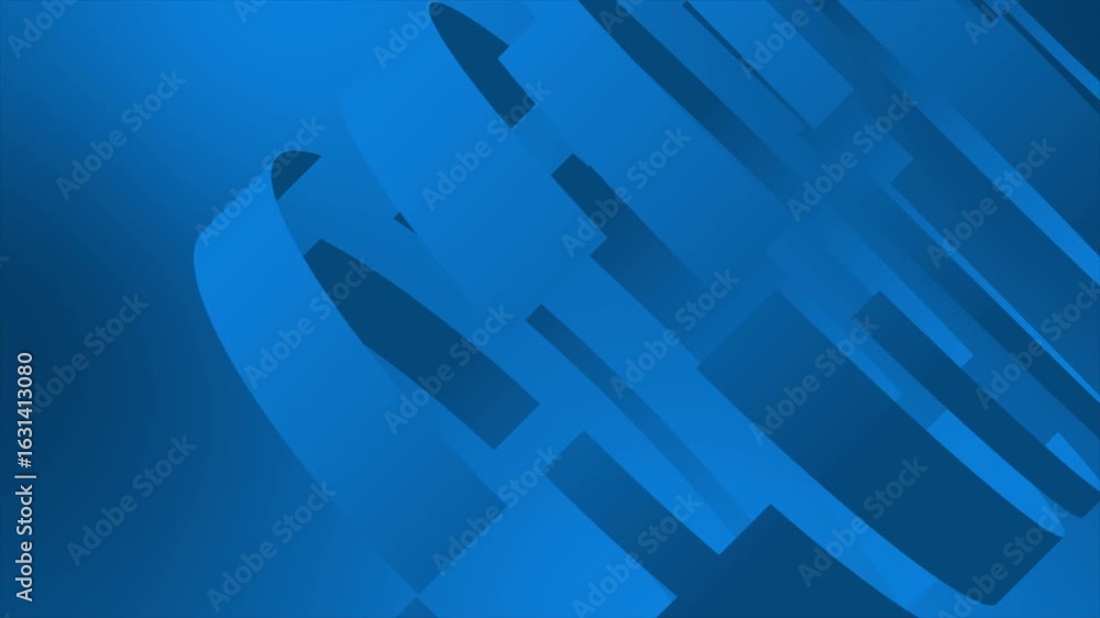 Poster royal blue color rotating rectangular shapes news channel design loop able newsroom background