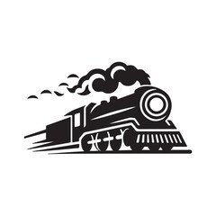 Steam Locomotive Icon for Vintage Railway Transport