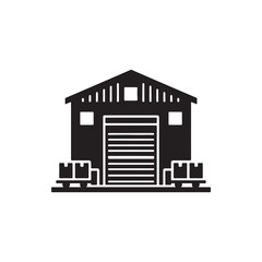 Warehouse Storage Icon for Supply Chain and Logistics