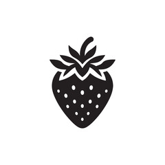 Fresh Strawberry Fruit Icon for Organic Design