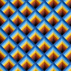 Abstract Isometric cube Shape Background. Seamless pattern vector illustration
