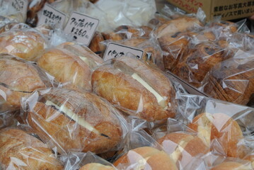 homemade bread in market