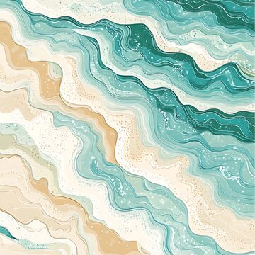 Coastal wavy line background with beachy textures and flow high resolution picture