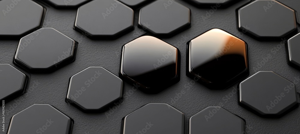 Poster elegant dark honeycomb texture with shiny highlights and stylish abstract metallic background design