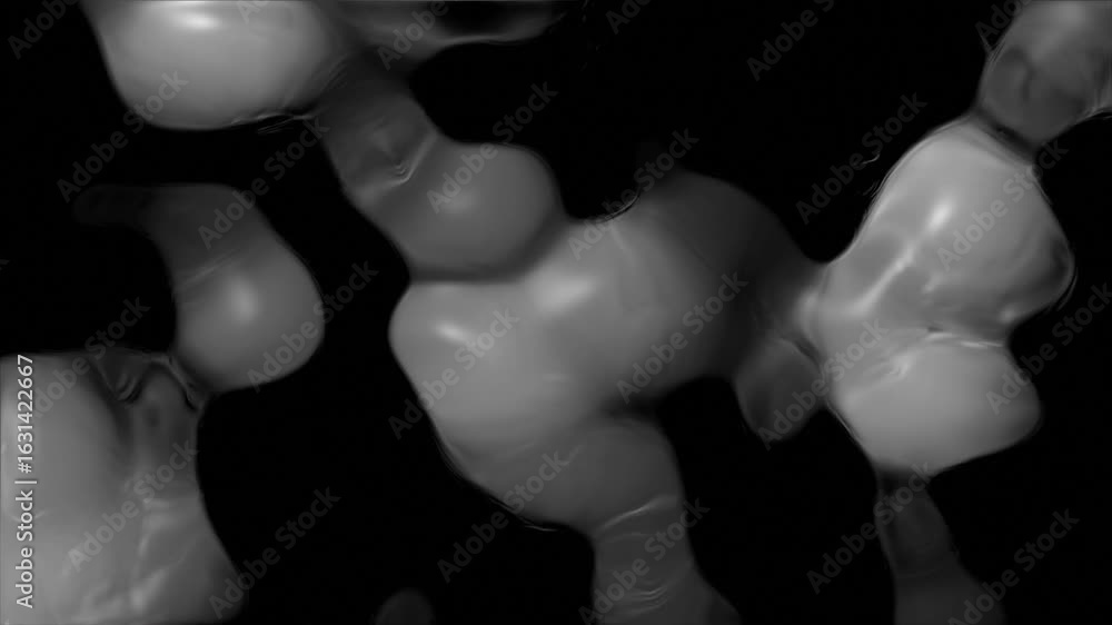 Poster white color moving fluid textured gradient design on black background