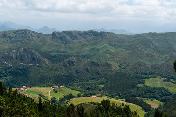 mountains view on the sunny day