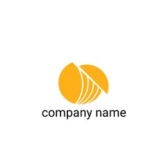 This logo features an orange circle dynamically divided by curved white lines. These lines create a sense of movement and growth