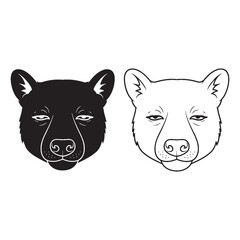 A Fossa Contour Duo - Wild Explorer - Curious Look - Fossa silhouette - Fossa lineart - Fossa vector - vector set of Fossa

