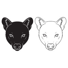 The Fossa Graphic - Top Predator - Smooth Coat - Fossa silhouette - Fossa lineart - Fossa vector - vector set of Fossa

