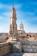 Tordesillas, Spain – General view of the historic town with traditional buildings, rooftops, and...