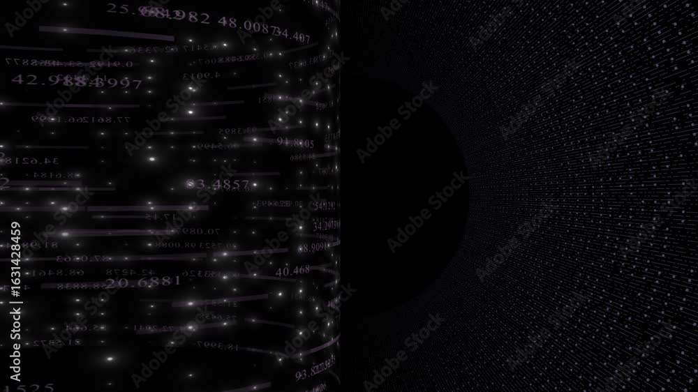 Aufkleber colorful digital data flow big data block chain news channel design dark technology background